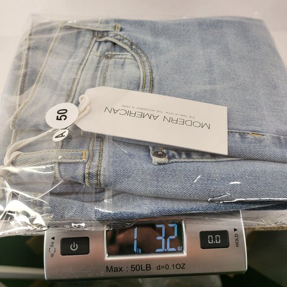 Modern American Women's 26 Flared Denim Jeans Cape Blue Style Emmy NWT MSRP $148 - Picture 12 of 12